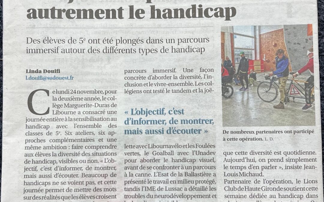 LIBOURNE PRESSE journees handicytoyennes