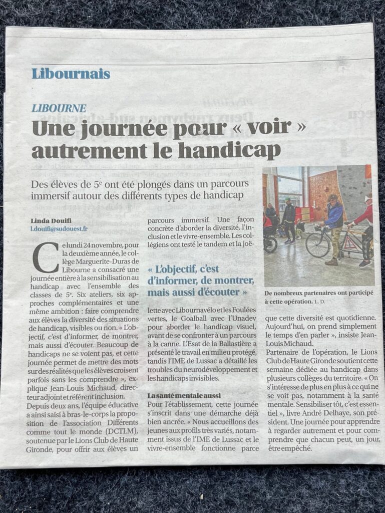 LIBOURNE PRESSE journees handicytoyennes